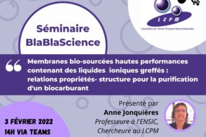 [BlaBlaScience Seminar] – lecture by Pr. Anne JONQUIERES