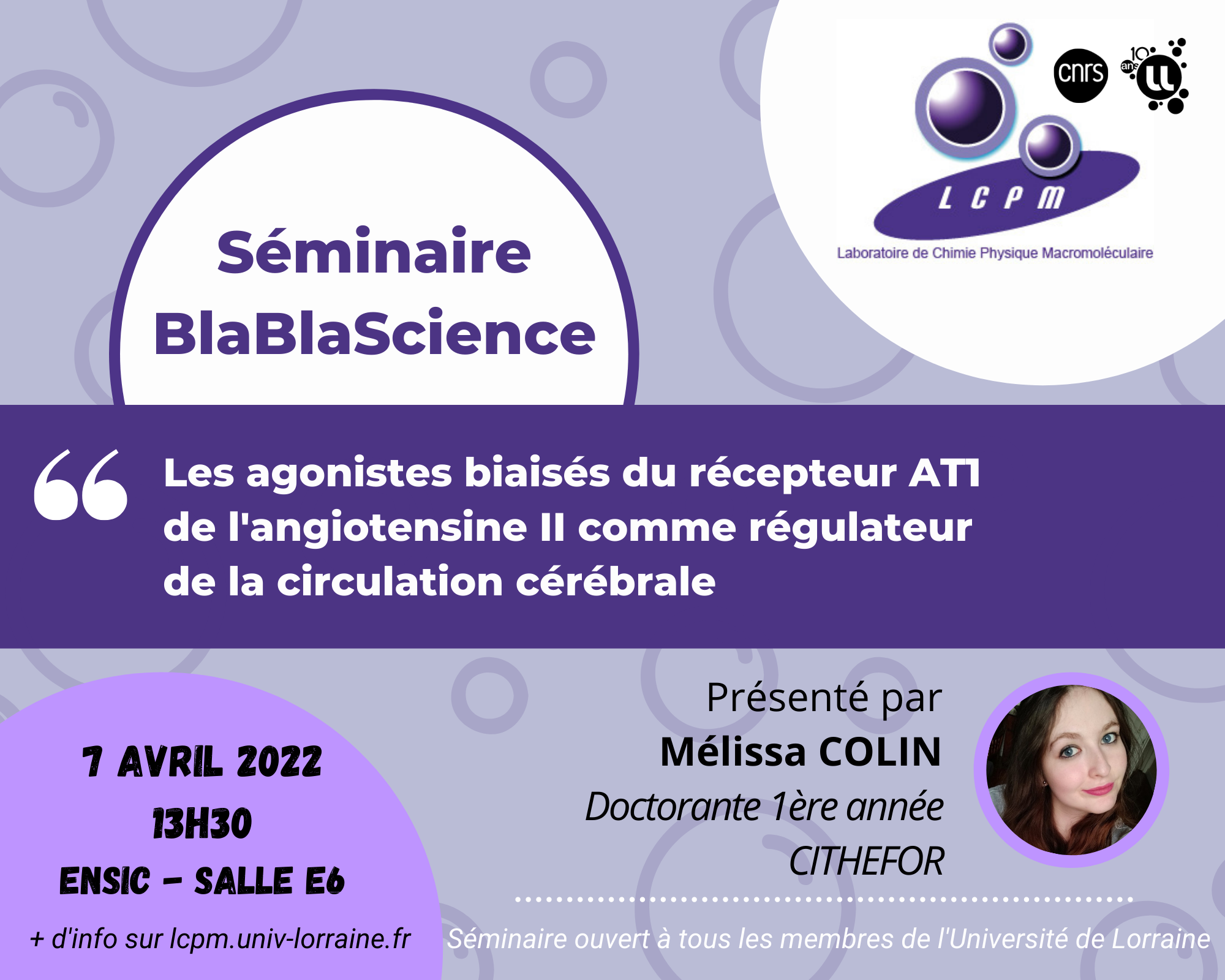 You are currently viewing [Séminaire scientifique] « Les agonistes biaisés du récepteur AT1 de l’angiotensine II comme régulateur de la circulation cérébrale ».