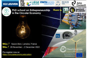 The 8th edition of doc-ECE near Nancy (France) on Green Hydrogen Production in the Circular Economy will take place near Nancy between the  28th November to the 2nd December 2022