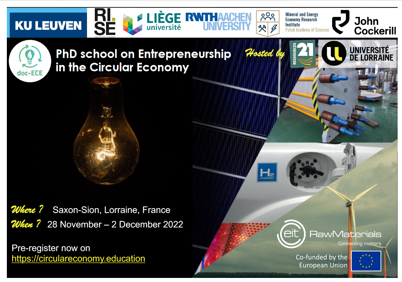 You are currently viewing The 8th edition of doc-ECE near Nancy (France) on Green Hydrogen Production in the Circular Economy will take place near Nancy between the  28th November to the 2nd December 2022