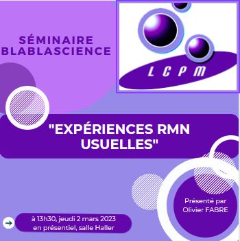 You are currently viewing [Scientific Seminar] “Usual NMR Experiments”