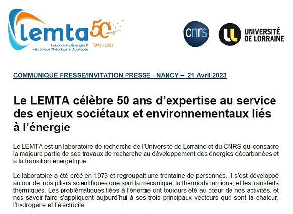 You are currently viewing Le LEMTA célèbre son cinquantenaire