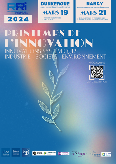 You are currently viewing RRI’s Printemps de l’Innovation will take place on March 19 in Dunkirk and March 21 in Nancy (LF2L).